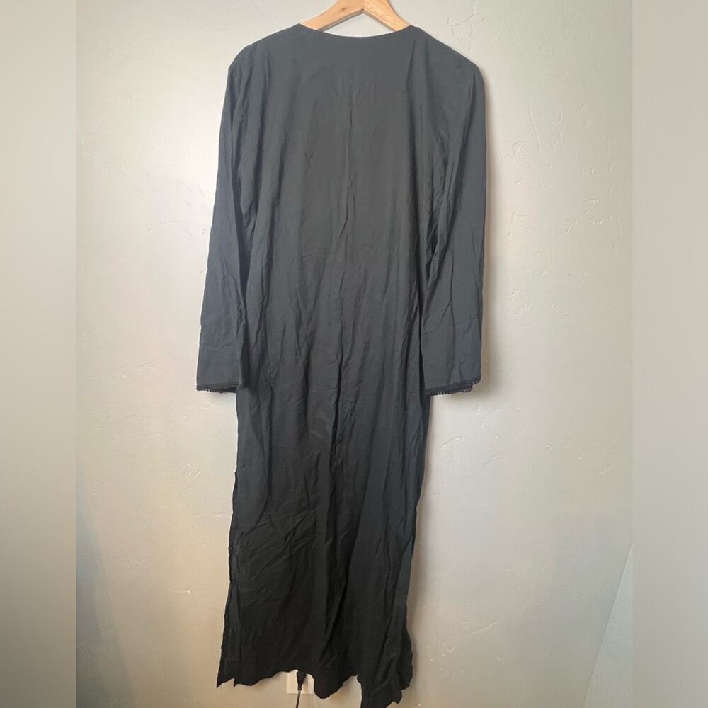 Celia Dragouni Embroidered Long-Sleeve Maxi Dress Medium - Picture 6 of 6